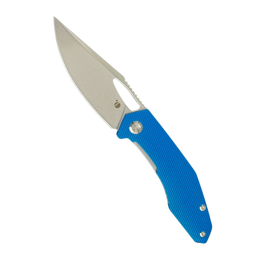 Orbital Knives Large Calisto Blue Aluminum Nested Liner Lock Satin 20CV Blade