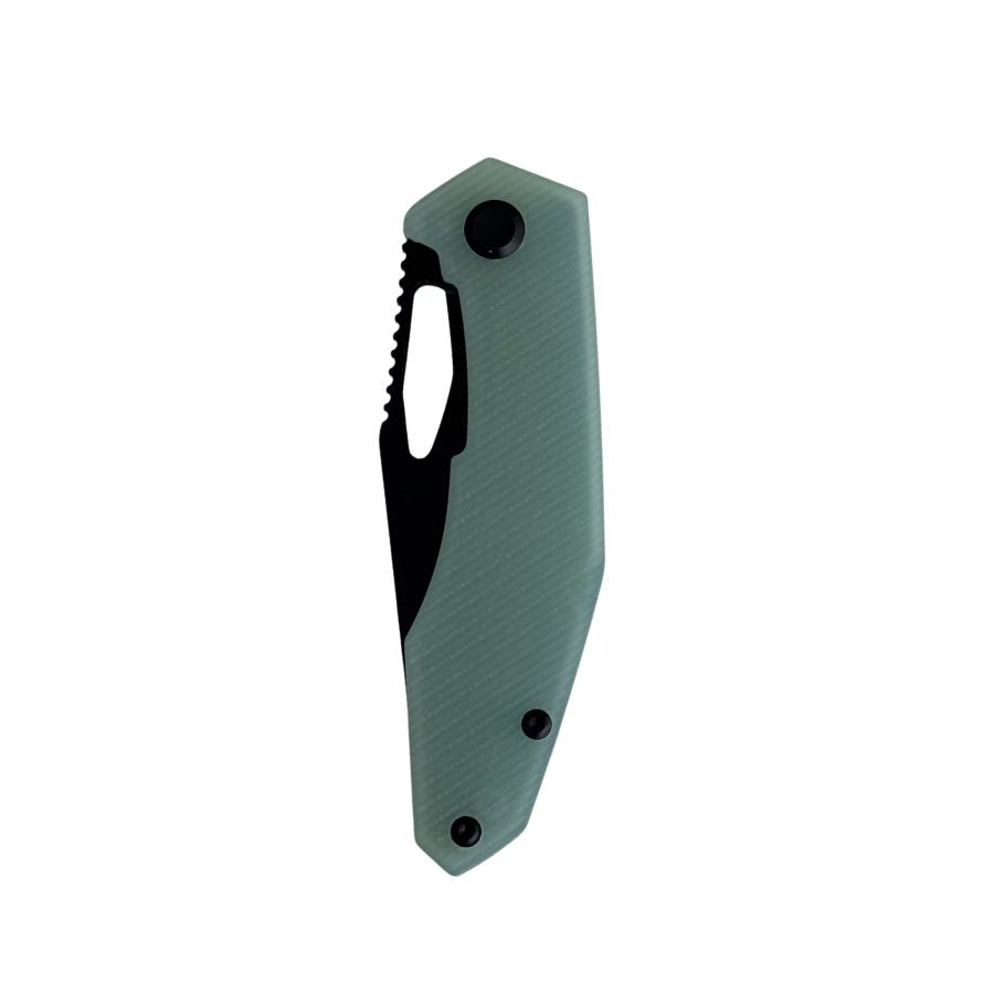 Large Callisto Jade G10 Scales Black Stonewashed 20CV Blade Nested