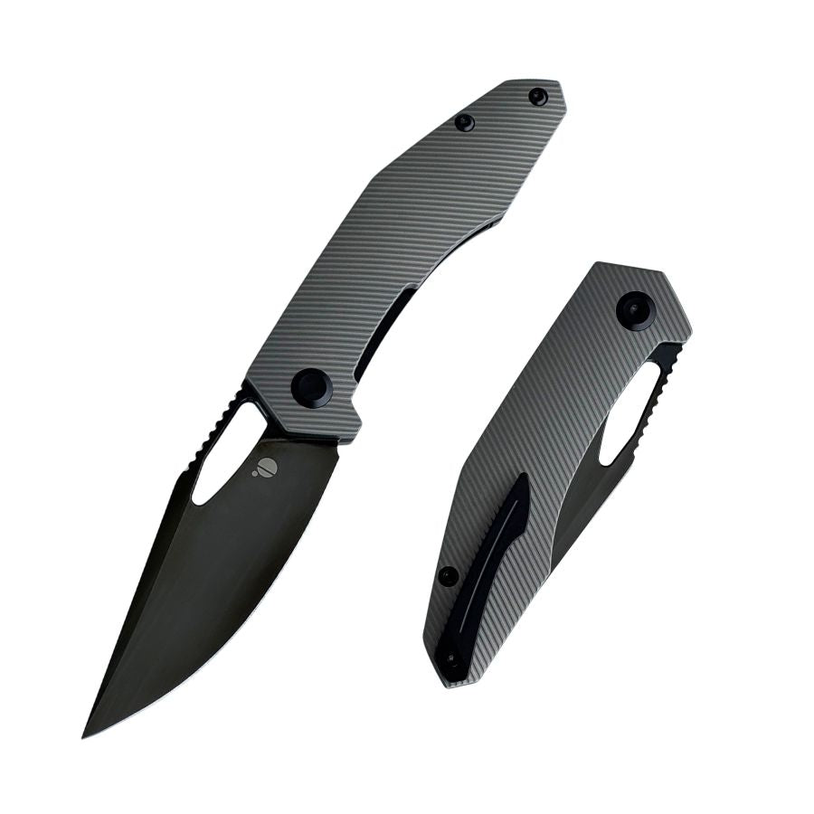 Orbital Knives Large Calisto Full Ti Nested Liner Lock DLC Coated 20CV Blade