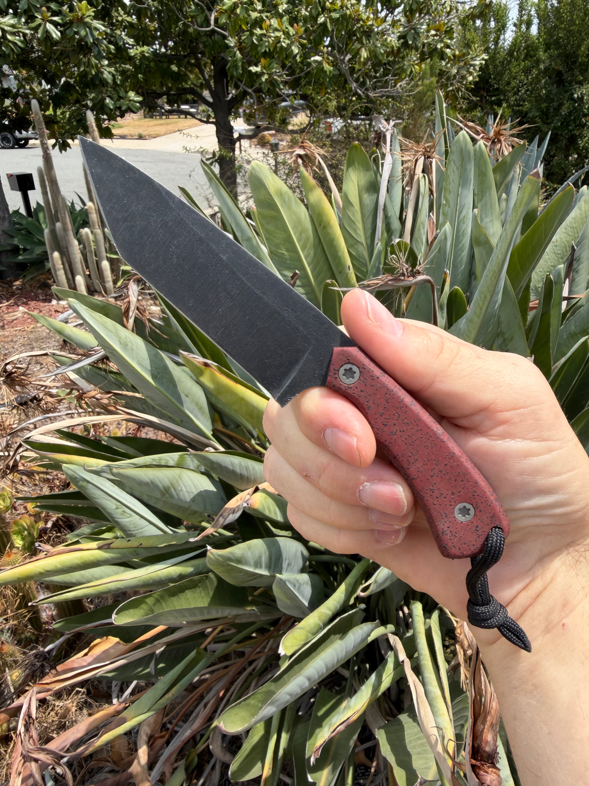 HF Blade Co. x Bad Omen EDC Custom Tanto Fixed Blade – AEB-L – USA Handmade with Kydex Sheath and Ulti Clips