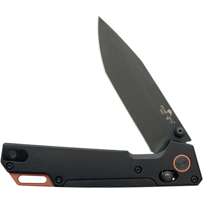 Bear & Son Nekama Slide Lock Black Aluminum scales 14C28N modified Tanto blade