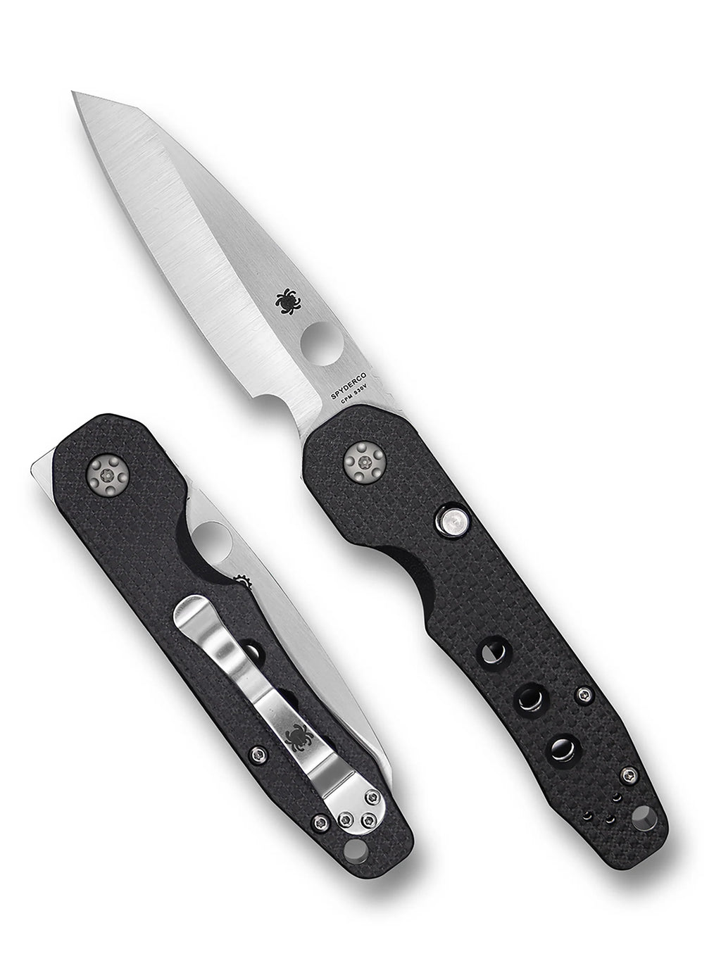 Spyderco Smock Button Compression Lock Carbon Fiber/G10 scales S30V Blade Steel