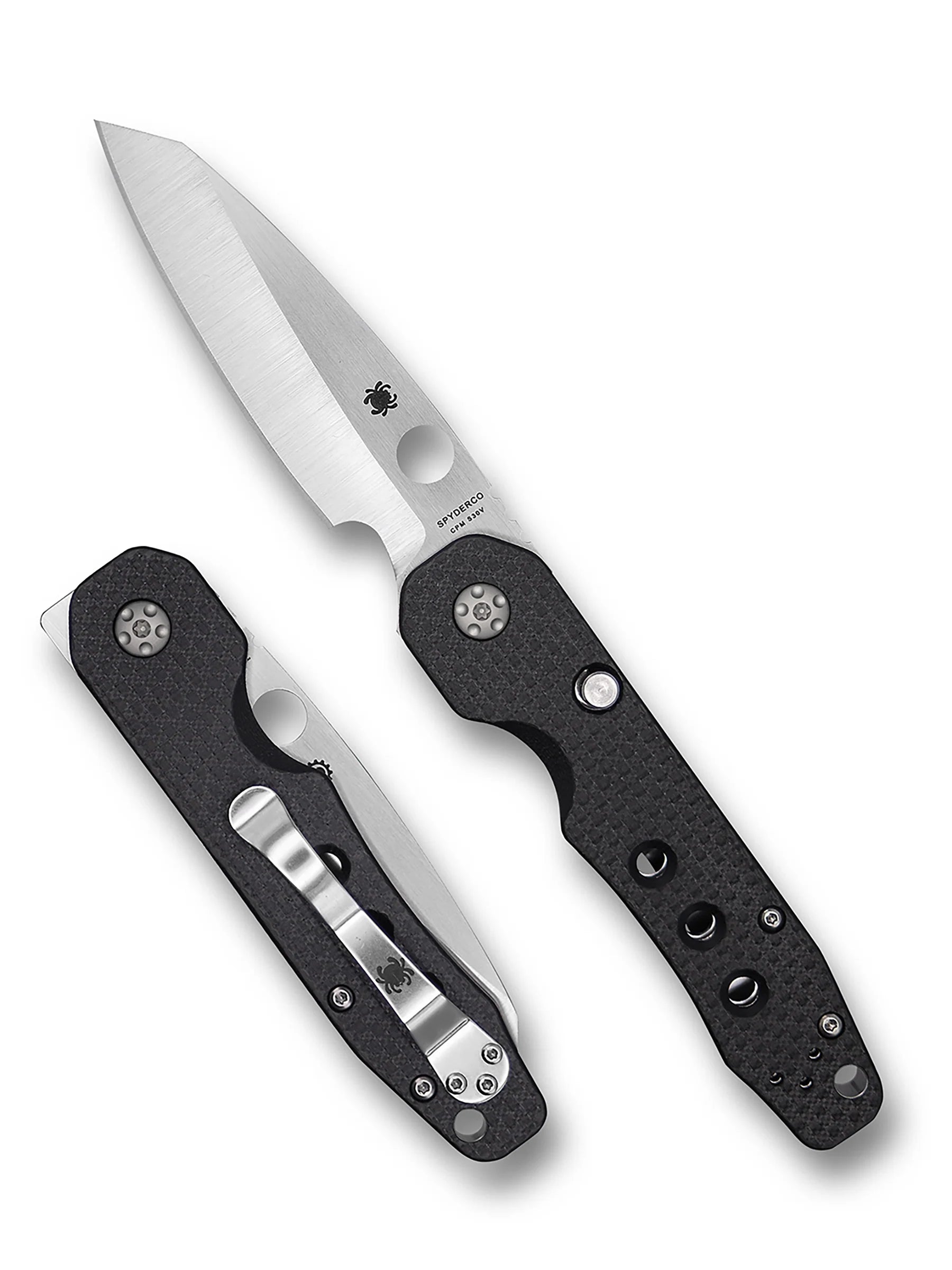 Spyderco Smock Button Compression Lock Carbon Fiber/G10 scales S30V Blade Steel