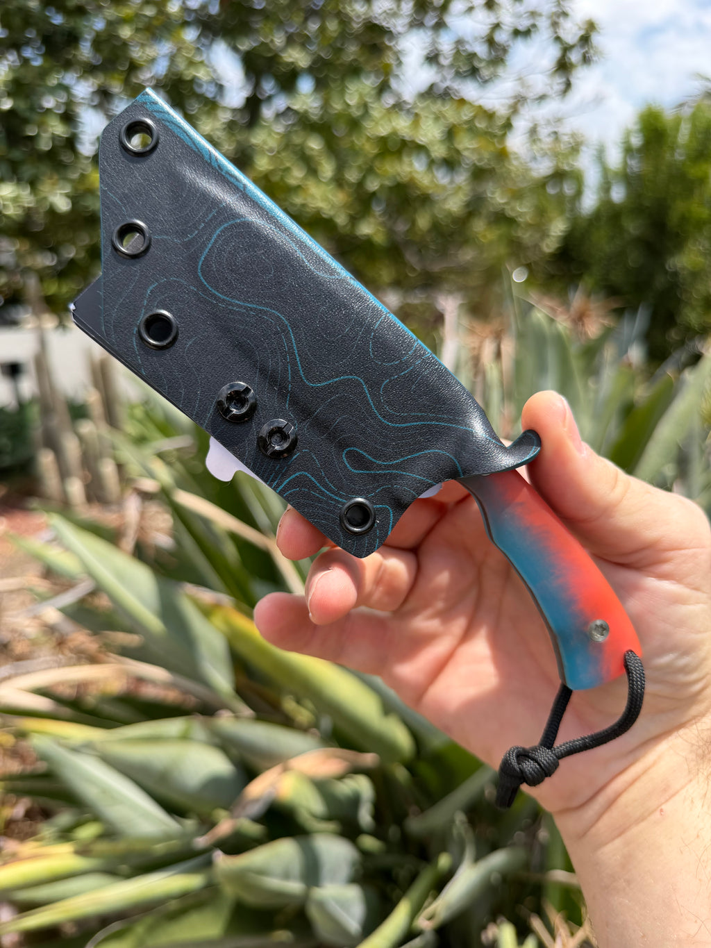 HF Blade Co. x Bad Omen EDC Custom Tanto Fixed Blade – AEB-L – USA Handmade with Kydex Sheath and Ulti Clips