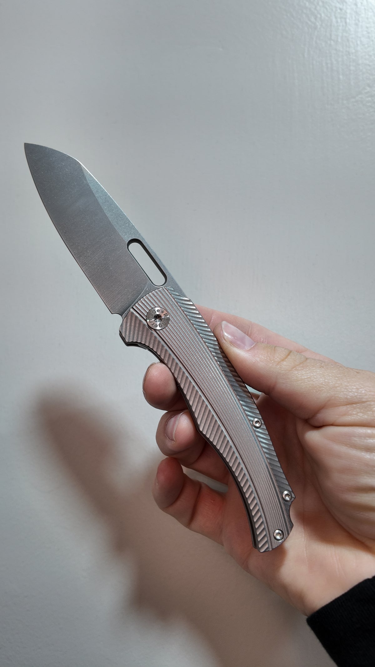 Rangermade Knives OBJ-1 – MagnaCut Sheepsfoot – Titanium – USA Made