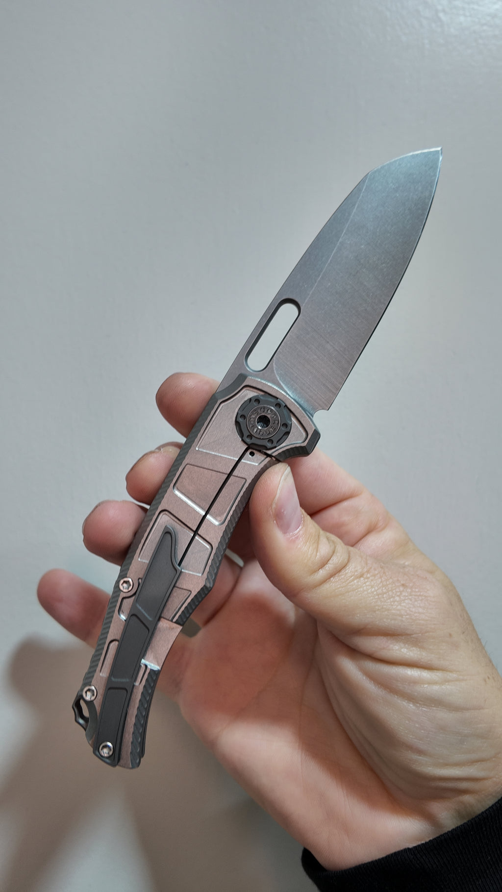 Rangermade Knives OBJ-2 – MagnaCut Sheepsfoot – Titanium – USA Made