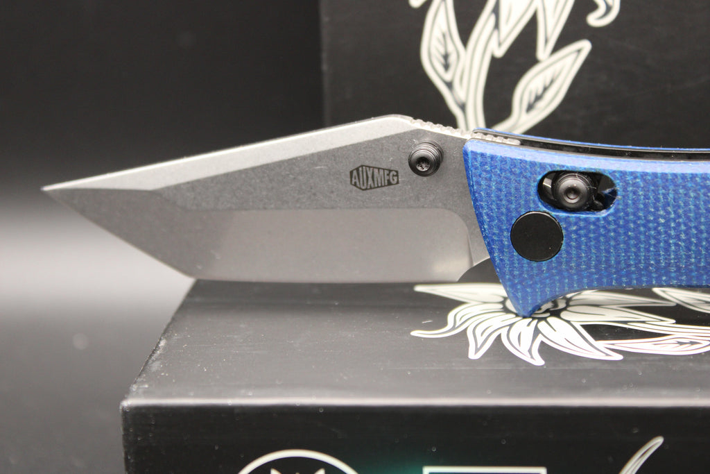 Auxiliary Manufacturing Coffin Tanto Crossbar Lock Micarta Handle
