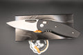 Three Rivers Manufacturing Bulldog Rev B River-LOK Flat Textured Carbon Fiber Magnacut Blade Steel