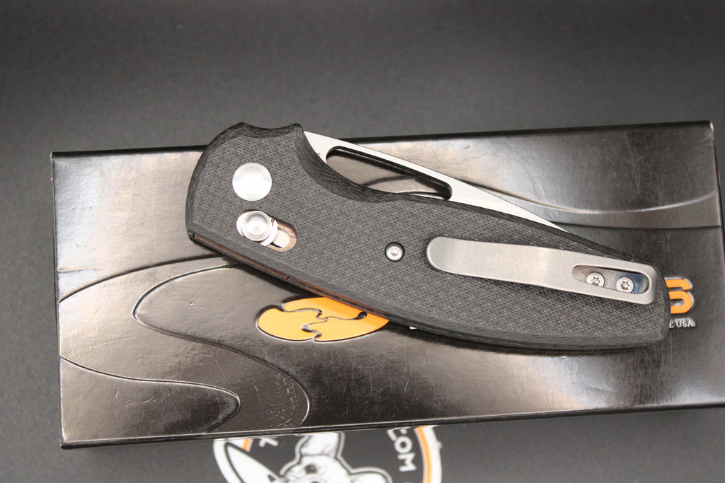 Three Rivers Manufacturing Bulldog Rev B River-LOK Flat Textured Carbon Fiber Magnacut Blade Steel