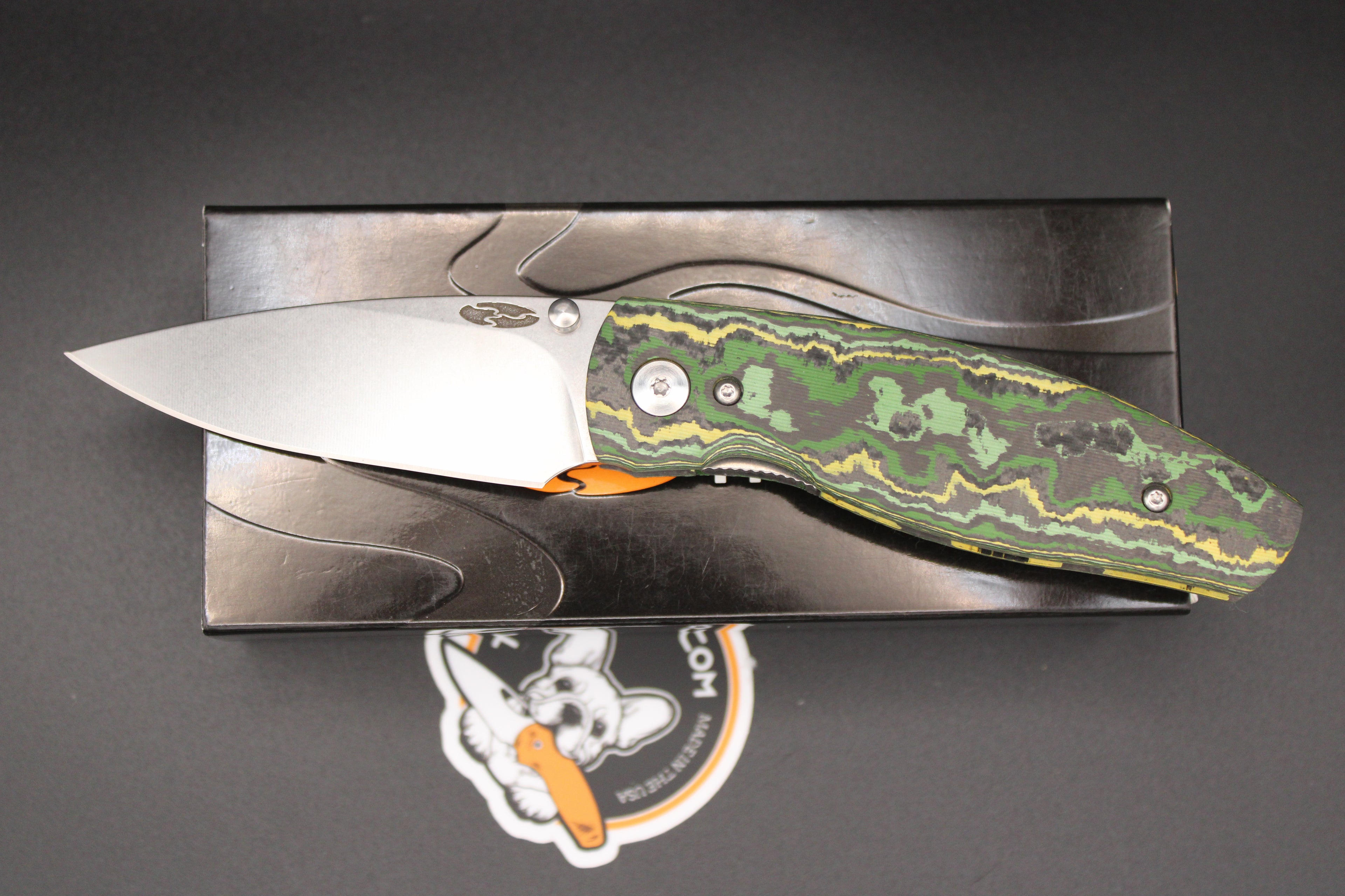 TRM-Three Rivers Manufacturing Neutron 2 Toxic Storm Fat Carbon Fiber Scales Liner Lock Magnacut Steel Blade