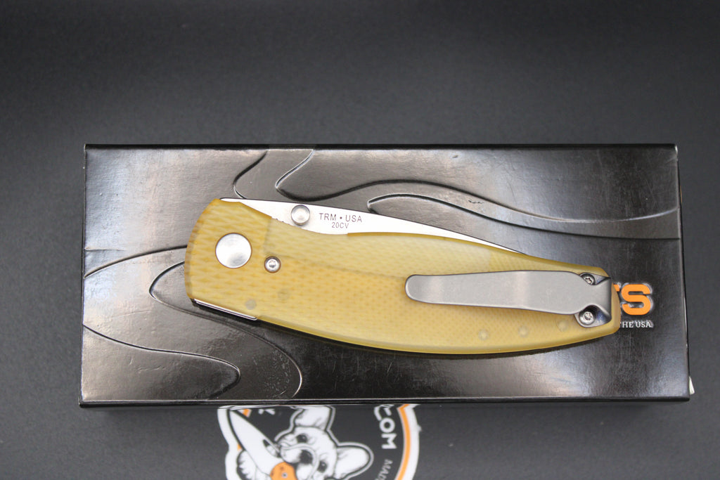 TRM-Three Rivers Manufacturing Neutron 2 Ultem Scales Liner Lock 20CV Steel Blade