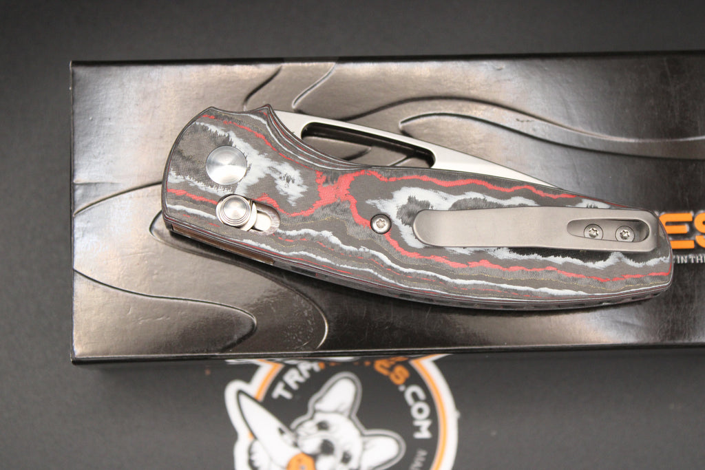 Three Rivers Manufacturing Bulldog Rev B River-LOK 3D Contoured Santa Clara Camo Carbon Fiber Magnacut Blade Steel