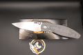 Three Rivers Manufacturing Atom Black Pearl Carbon Fiber Scales Magnacut Steel Flat Ground Blade with Liner Lock