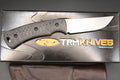 TRM-Three Rivers Manufacturing Tagalong Carbon Fiber Magnacut Steel EDC Fixed Blade Leather Sheath