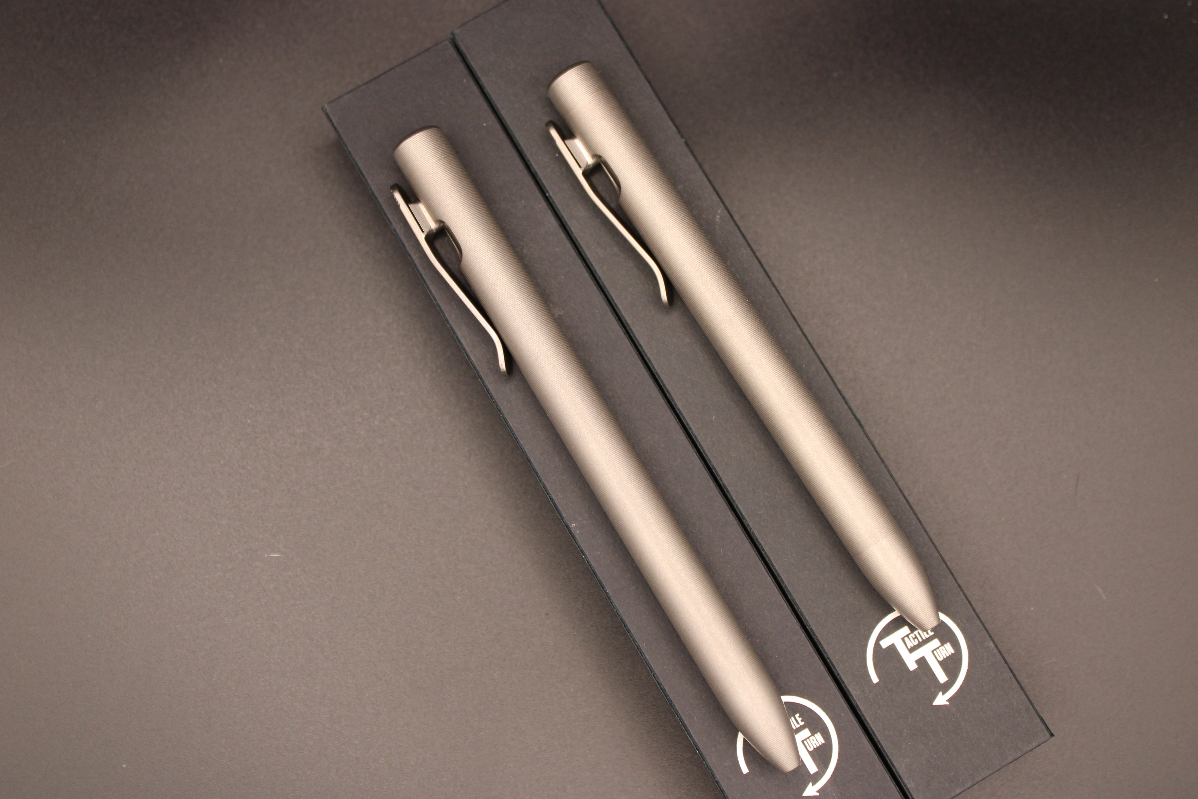 Tactile Turn Clip Action Pen Full Titanium Stonewashed