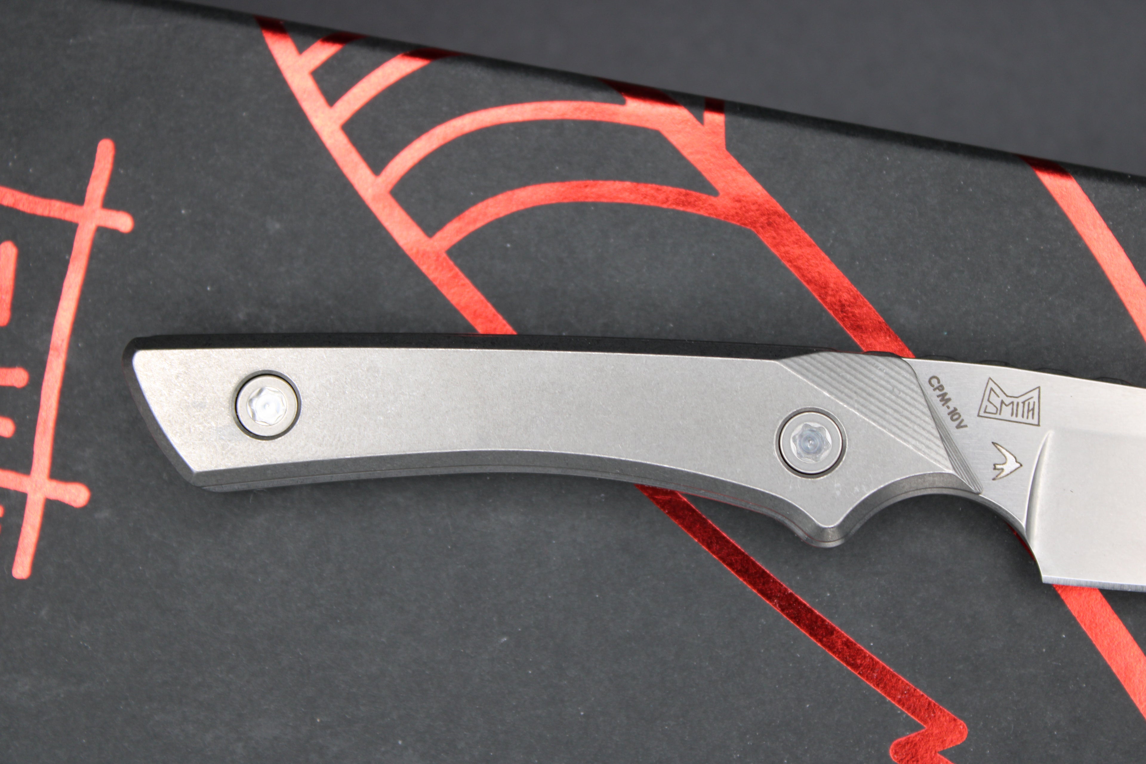 10V LynchNW Swift Six Fixed Blade Titanium Handle with Leather Sheath