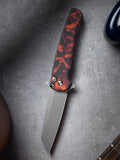 Pro-Tech Del Fuego Malibu Button Lock Flipper Magnacut Reverse Tanto Blade Stonewashed