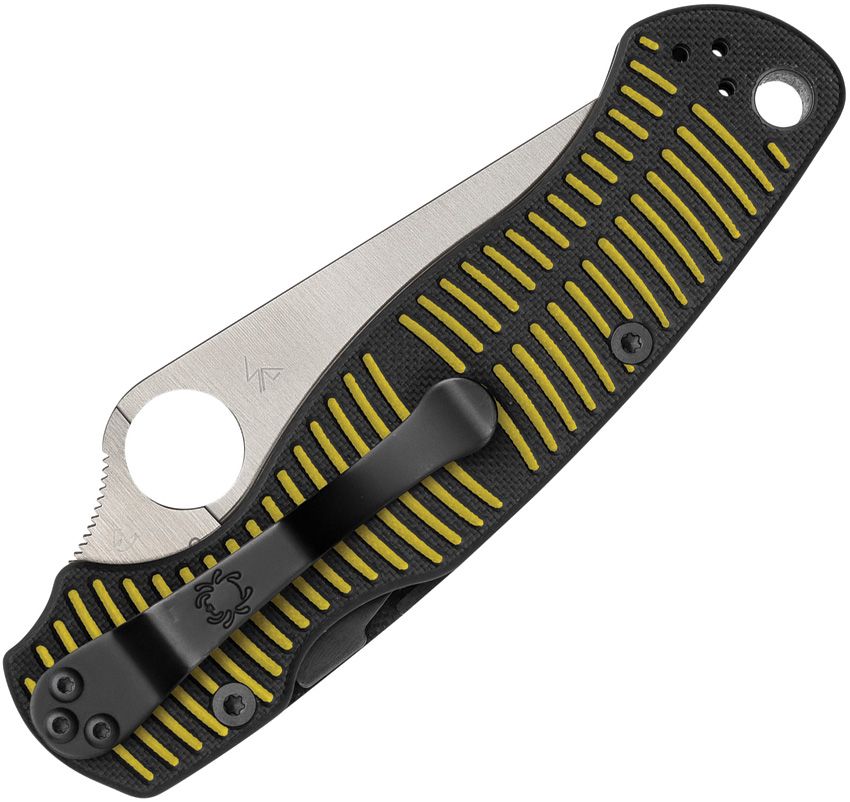 Spyderco Military 2 CPM Magnacut Steel Blade Black and Yellow Scales