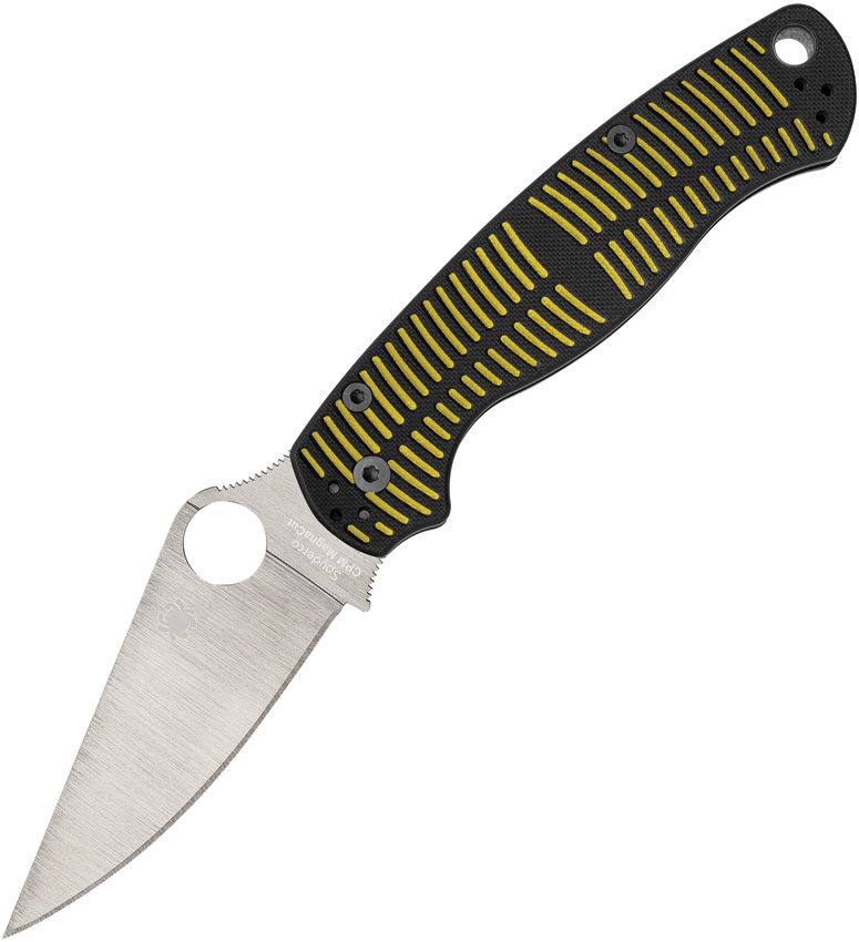 Spyderco Military 2 CPM Magnacut Steel Blade Black and Yellow Scales