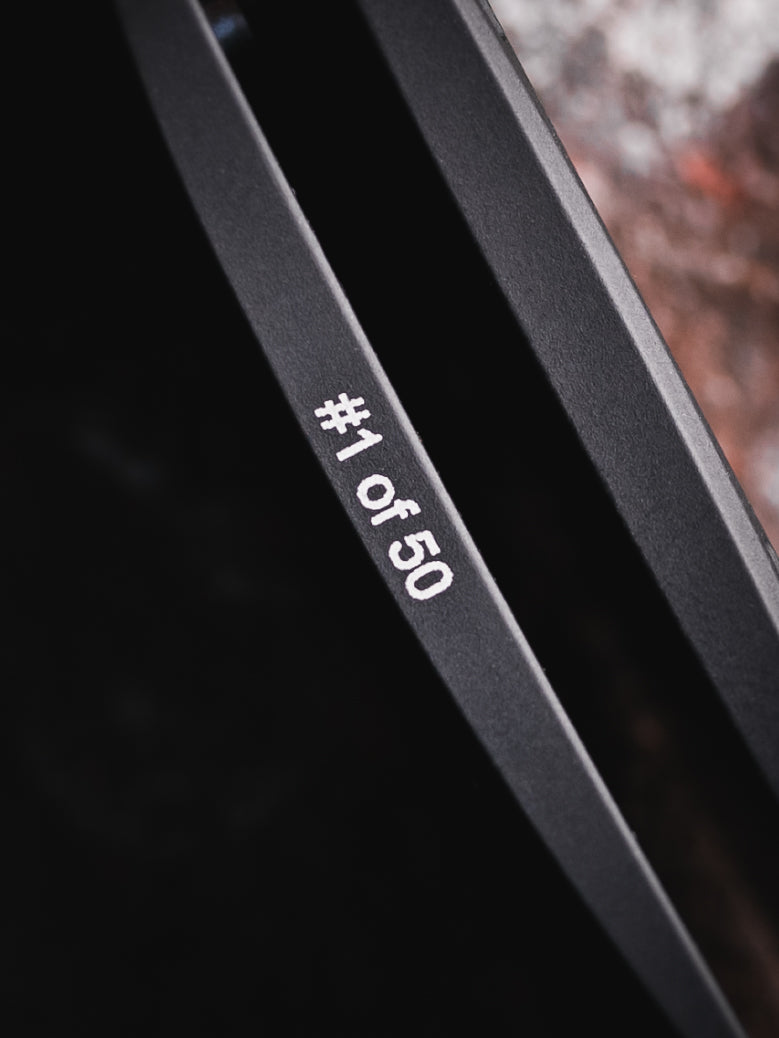 Vero Pro-Tech Synapse 2 Black Herringbone Aluminum Handle Smokey Grey DLC Magnacut Blade Serialized out of 50