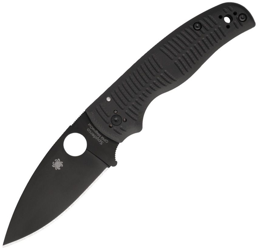 Spyderco Shaman Salt DLC coated Magnacut blade, contoured G10 handles