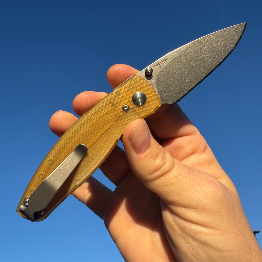 TRM-Three Rivers Manufacturing Neutron 2 Ultem Scales Liner Lock 20CV Steel Blade