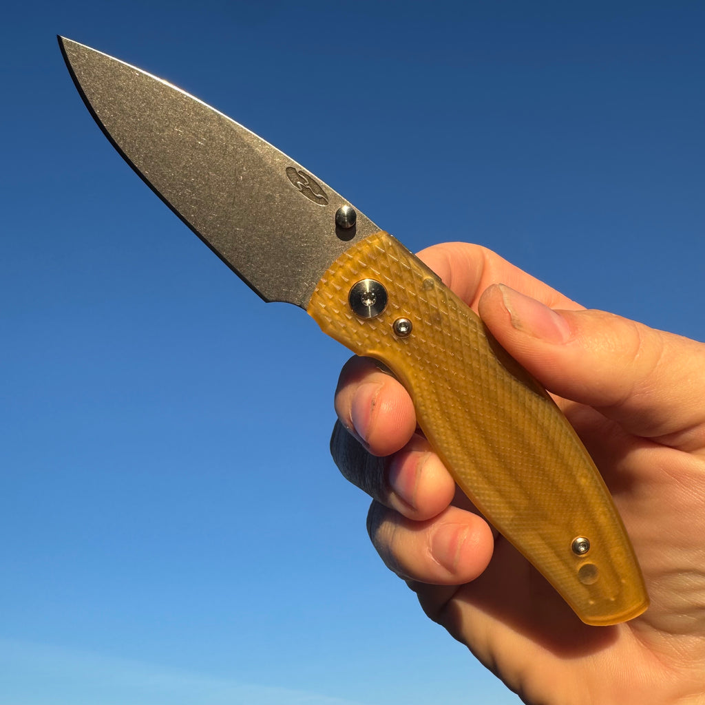 TRM-Three Rivers Manufacturing Neutron 2 Ultem Scales Liner Lock 20CV Steel Blade