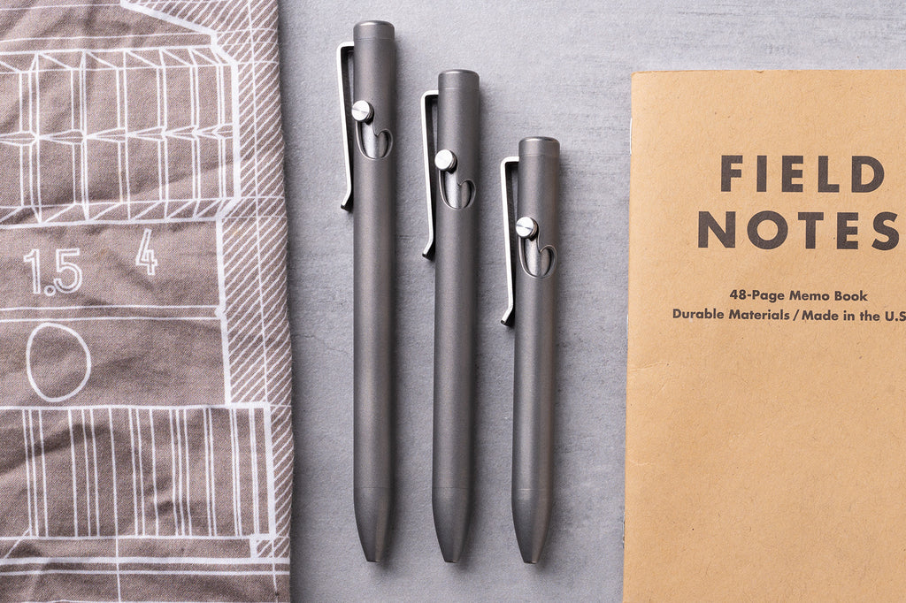 Tactile Turn Stonewashed Bolt Action Titanium Pen