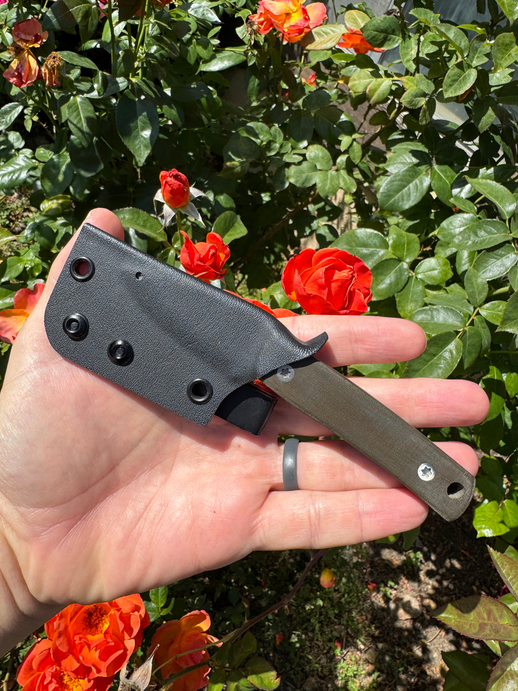 HF Blade Co Beta Test Batch EDC Scalpels AEBL Stainless Steel OD Green Micarta Handles