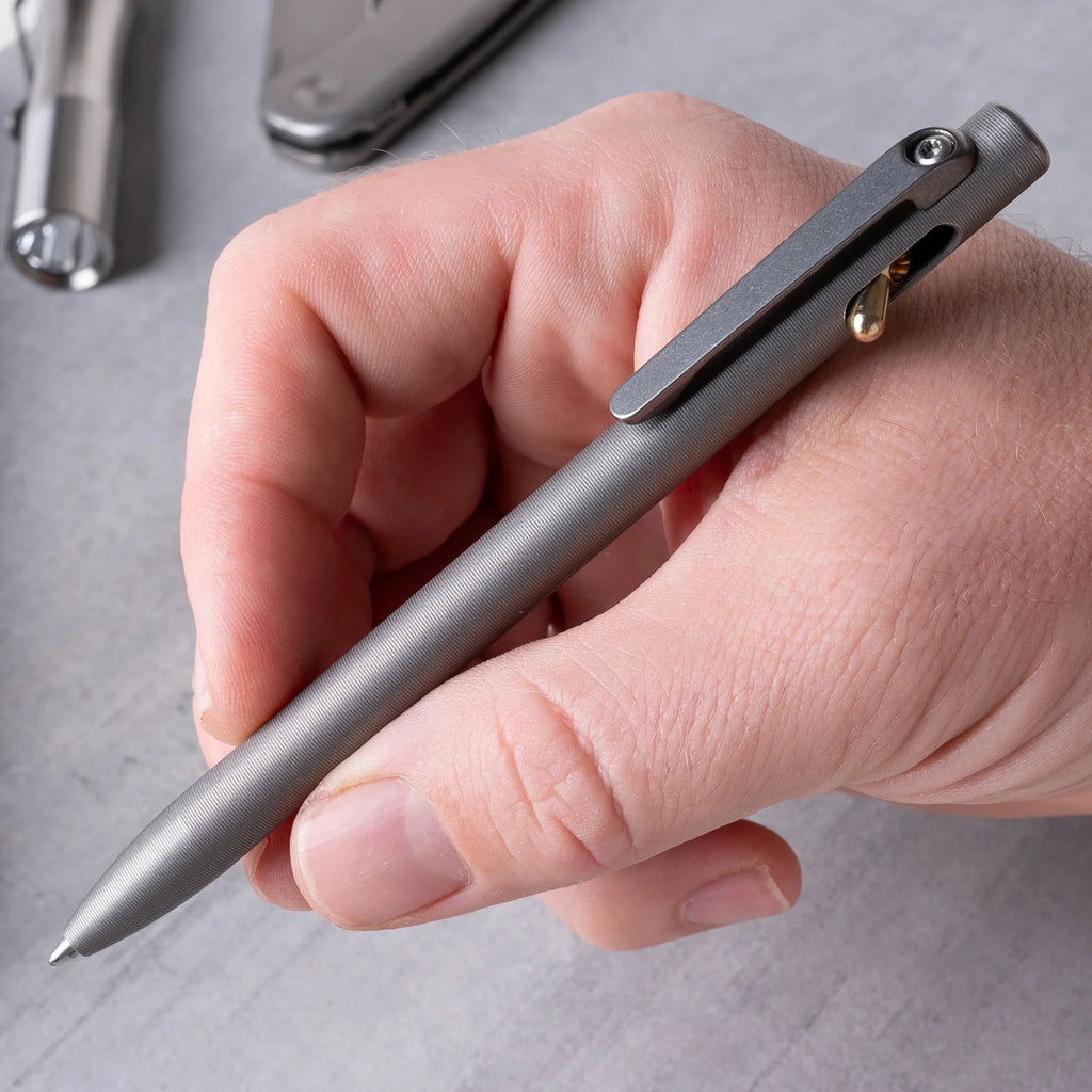 Tactile Turn Stonewashed Titanium Slim Switch Pen